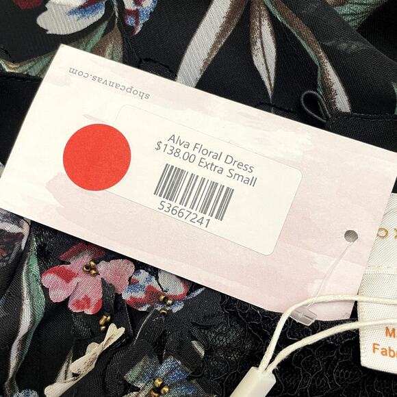 Foxiedot Alva Floral Mini Dress Size XS Whimsy Coquette Chic Wedding Guest - Picture 15 of 16